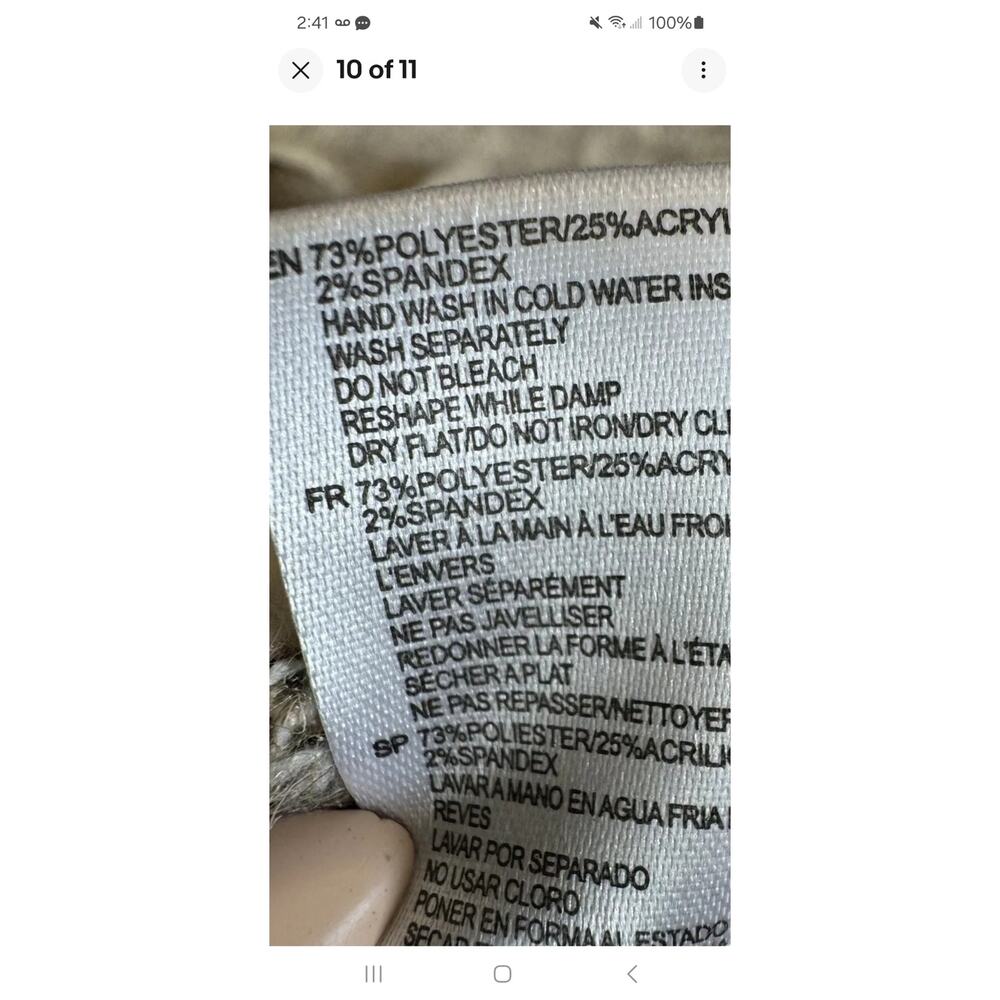 THML Anthropologie Camo Sweater Size M Gray Beige Brown Pullover - Picture 6 of 6